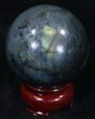 Flashy Labradorite Sphere - Great Color Play #32051-2